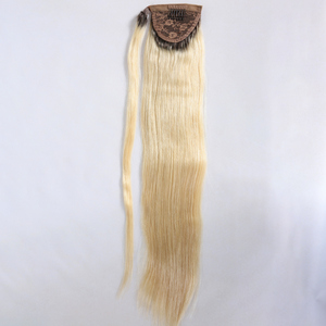 Premier-Extensión de coleta de cabello humano remy brasileño virgen alineada, de 10 a 26 pulgadas - Product Image 2