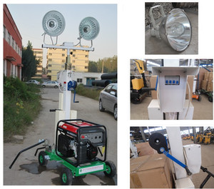 Torre de Iluminación Portátil de 8kW con <span class=keywords><strong>Generador</strong></span> Diésel de 12KW 15KVA 380V 60HZ - Product Image 3