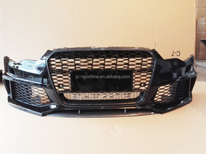 Jc Sportline A6 S6 à RS6 caméra choisir Look carbone PP et ABS matériau pare-chocs avant avec Grill pour Audi A6 13 - 15 - Product Image 2