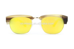 lentes de color amarillo de cuerno de búfalo gafas de sol de revo - Product Image 4