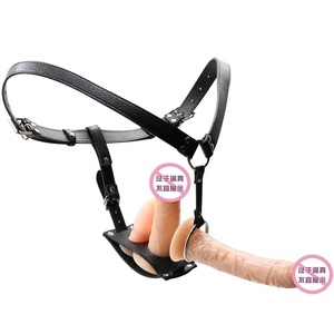 Cinturino in pelle sul Cablaggio Pantaloni Dildo Anale Butt Plug 3 pcs Pene Realistico Strapons - Product Image 5