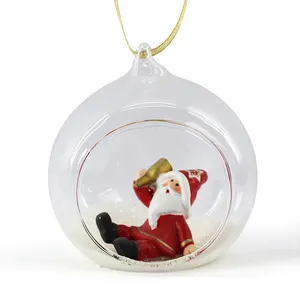 wholesale custom clear christmas glass ball ornaments