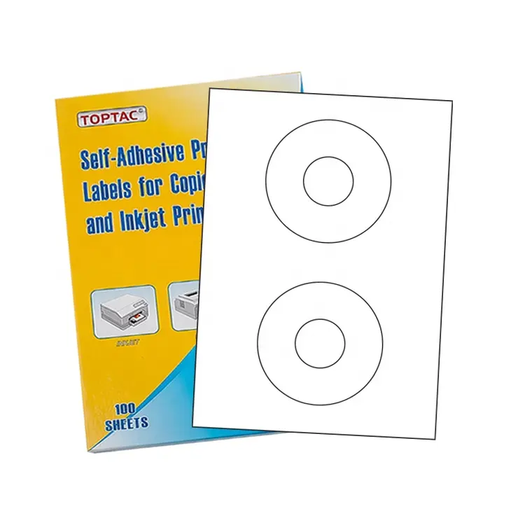 Feuille autocollante imprimable, feuille adhésive pour DVD A4 CD