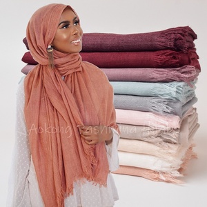 Nuevo estilo 35 colores alta calidad maxi suave pashmina bufanda del hijab envuelve chal sólido liso deshilachado de algodón bufanda del hijab