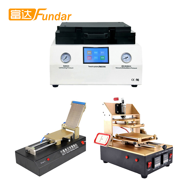 808 LCD OCA Vacuum Laminating Machine+S500L 5in1 LCD Separator/Frame Laminating Machine+761 Vacuum Film Laminating Machine