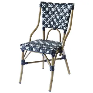 Outdoor French Aluminum Rattan Cafe Furniture Paris Garden Bistro Chair