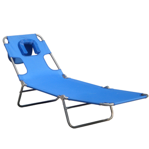 Fauteuil <span class=keywords><strong>de</strong></span> <span class=keywords><strong>soleil</strong></span> pliable confortable, <span class=keywords><strong>coussin</strong></span> pour la tête et dossier réglable, livraison gratuite - Product Image 1