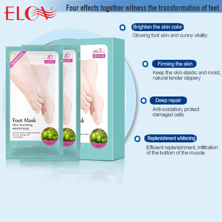 Оливковое масло питательный крем уход за ногами маска глубокого восстановления, чтобы улучшить сухую кожу маска для ног, 3 пары/партия