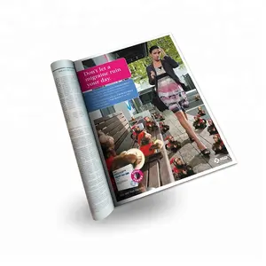 Hoge kwaliteit custom A4 perfecte binding glossy magazine printing/goedkope maandelijkse tijdschrift boekje catalogus afdrukken