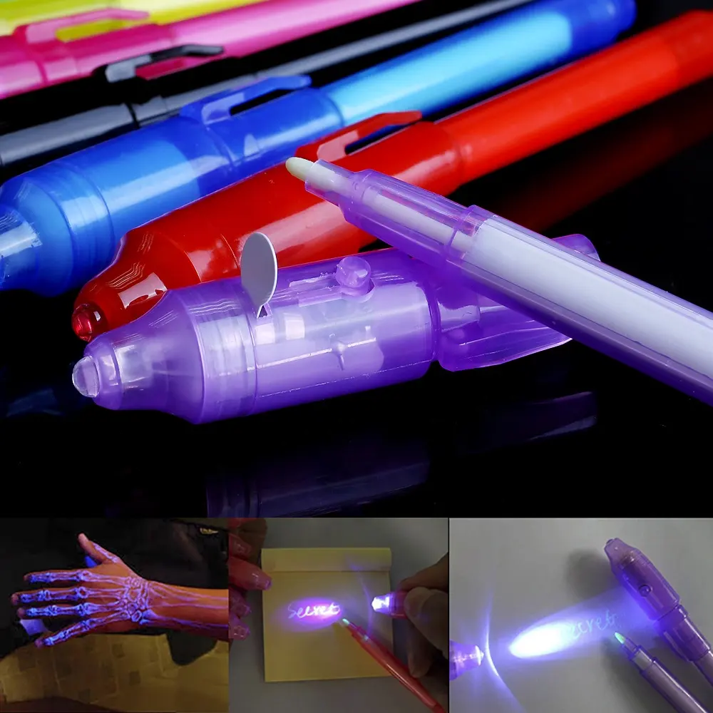 FY ของเล่น Light-Up ส่องสว่างปากกา Dark Funny Novelty Gag ของเล่นยอดนิยม Fidget ปากกาสำหรับเด็กผู้ใหญ่ภาพวาดแปรง