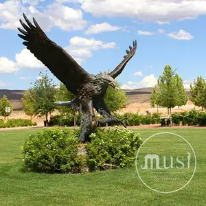 Landschaft Garten Dekorationen Bronze Metall Große Messing Adler Skulptur