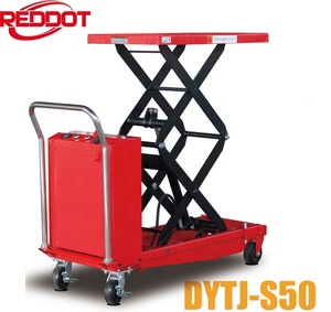 Plataforma Elevadora de Tijera Semi-Eléctrica Reddot de 500 kg y 1000 kg con Plataforma Grande - Product Image 2