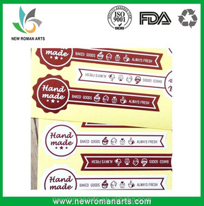 "HAND MADE" always Fresh Kraft Paper Baking Sealing Sticker/vintage DIY Gifts <strong>Posted</strong>/bake Package <strong>Label</strong> - Product Image 6