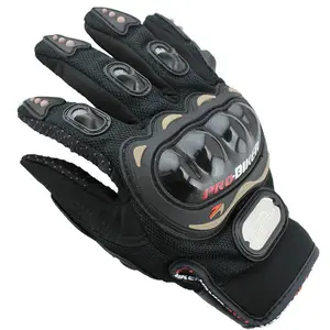 Professional Custom Protective Black Pro Biker Gloves High Quality Leather Motorcycle Gloves