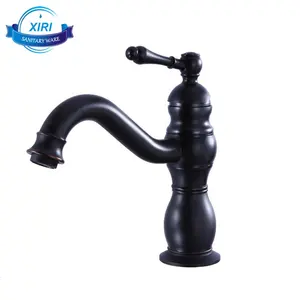 Wholesale European Style Brass Black Bathroom Water Tap Deck Mount Oil Rubbed Bronze Basin Faucet Mixers BF0710