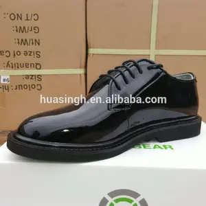 LLJ, chaussures de bureau oxford noires anti-rétrécissement en cuir verni lites pour hommes