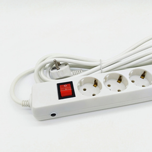 Safty 5 Outlets Europäischen Stecker mit Überlast Schutz Verlängerung Elektrische Buchse 16A/220 v Power Streifen - Product Image 2