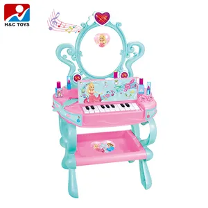 Coiffeuse en plastique à thème de Piano, jouet en promotion, coiffeuse pour filles, HC402714
