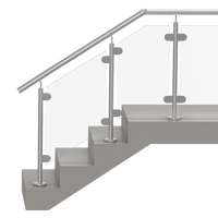 Balustrade en verre pour escaliers en plexiglas, Design moderne, balustrade pour escaliers, balcon, chemin de fer, plat en acier inoxydable, SS304/316, JBD