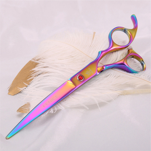 Kéo cắt tỉa thú cưng Fenice cao cấp, titan, 7.0 inch, cong xuống 25 độ, năm 2020 - Product Image 2