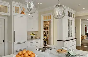 CBMmart Tủ Bếp Kiểu Mỹ Cổ Điển Thiết Kế Mới Tủ Bếp Bằng Gỗ Nguyên Miếng Màu Trắng - Product Image 3