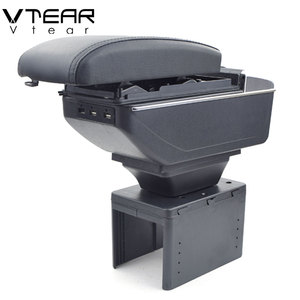 Vtear Elegante Bracciolo Anteriore per Auto in ABS e Pelle PU con Vano Portaoggetti, Porta USB e Portabicchieri, Accessori Interni per <span class=keywords><strong>Renault</strong></span> Fluence Dacia <span class=keywords><strong>Logan</strong></span> - Product Image 5