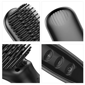 Brosse lissante électrique certifiée CE la plus vendue avec écran LCD et plaques en céramique pour barbe et cheveux - Product Image 6