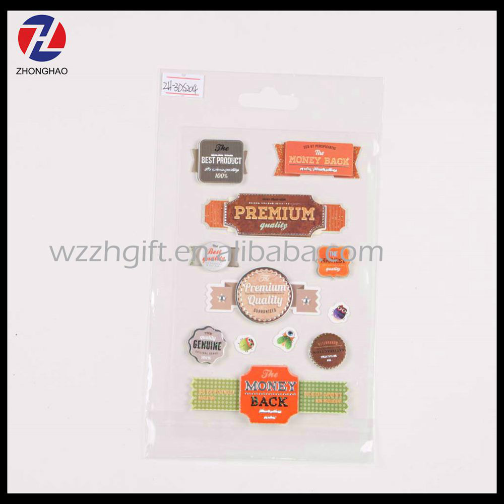 горячее надувательство картон 3D наклейки