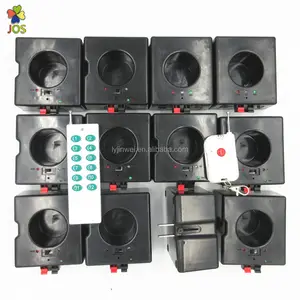 Plugue Built-In bateria recarregável 12 canal frio sistema de queima de fogos de artifício com 1 + 12 chave remoto sem fio duplo controle