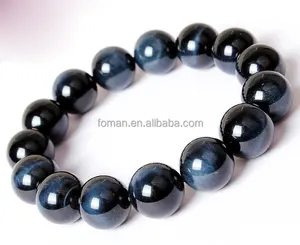 10mm round natural blue tiger eye stretch bracelet fine jewelry