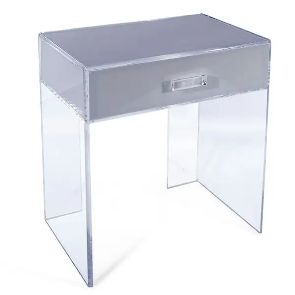 Clear Acrylic Side Table WithをDrawer Perspex Lucite Side End Table Coffee Table Desk Secretaire