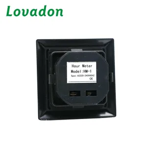 AC220-240V HM-2 Black Non-Resettable Square Sealed Hours Timer Meter Gauge Counter Hour Meter