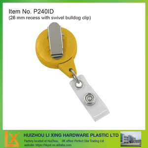 Vòng Xoắn miễn phí 32 mm diam có thể thu vào huy hiệu chủ với xoay Bulldog clip, ID dây đeo--Hốc 26 mm - Product Image 3