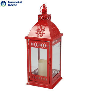 Color rojo <span class=keywords><strong>casa</strong></span> en forma de metal vela para la decoración casera - Product Image 6