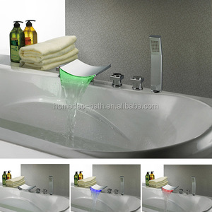 Bagno Lavabo cascata led <span class=keywords><strong>vasca</strong></span> da bagno Rubinetto <span class=keywords><strong>miscelatore</strong></span> <span class=keywords><strong>vasca</strong></span> <span class=keywords><strong>con</strong></span> <span class=keywords><strong>doccetta</strong></span> - Product Image 2