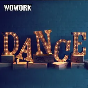 2024 WOWORK factory supplier decorative LED photo studio metal marquee letter sign light for store dressing