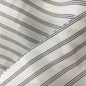 Yarn Dyed stripe silk cotton fabric for shirts, dresses garments