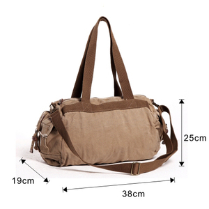 0114 <span class=keywords><strong>Borsa</strong></span> a <span class=keywords><strong>Tracolla</strong></span> in Tela Stile Vintage a Forma di Botte Virginland, <span class=keywords><strong>Tre</strong></span> Cinghie, Chiusura con Zip, Decorazione con Nappine, Fodera in Cotone - Product Image 3
