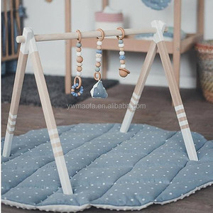 Commerci all'ingrosso Naturale di Legno Del Gioco Del Bambino Palestra Cornice Con Eco-Friendly Legno Dipinto di Sicurezza Infantile Gioca Attività Palestra - Product Image 4