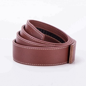 Ceinture en cuir à cliquet pour hommes, 3.5cm de large, couleur marron noir - Product Image 5