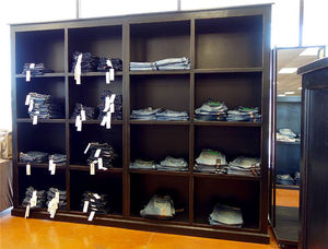 Vintage Denim Jeans Kệ Trưng Bày Kệ Cửa Hàng Bán Lẻ Treo Hiển Thị Sàn Đứng Đồ Nội Thất Cho Quần Jean Bán Lẻ Thời Trang Cửa Hàng - Product Image 3