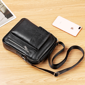 Sac bandoulière messager vintage en cuir PU personnalisé pour homme, vente en gros - Product Image 6