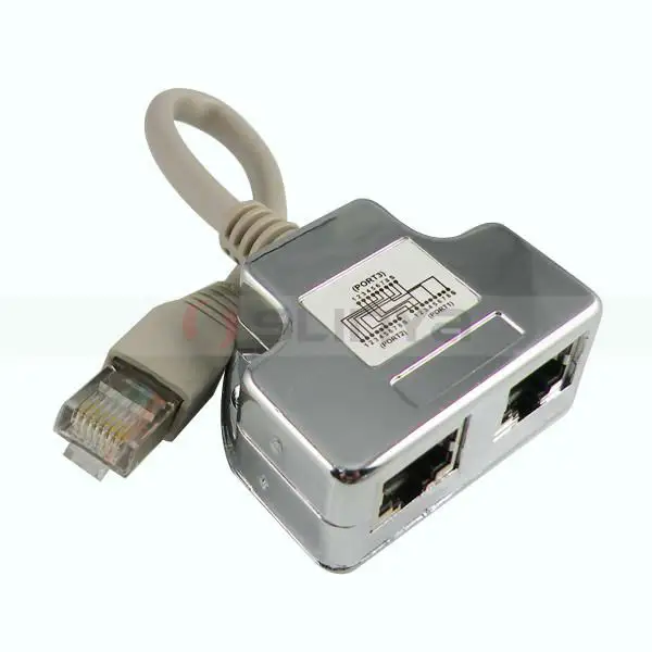 Ethernet Splitter RJ45 Lan Splitter Netwerk Adapter Kabel Splitter