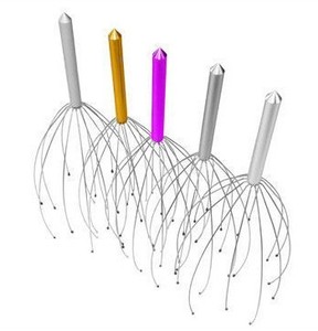 Massaggiatore in acciaio inossidabile per massaggiatore colorato con ragno a mano con testa di formicolio del cuoio capelluto massaggiatore ragno - Product Image 2