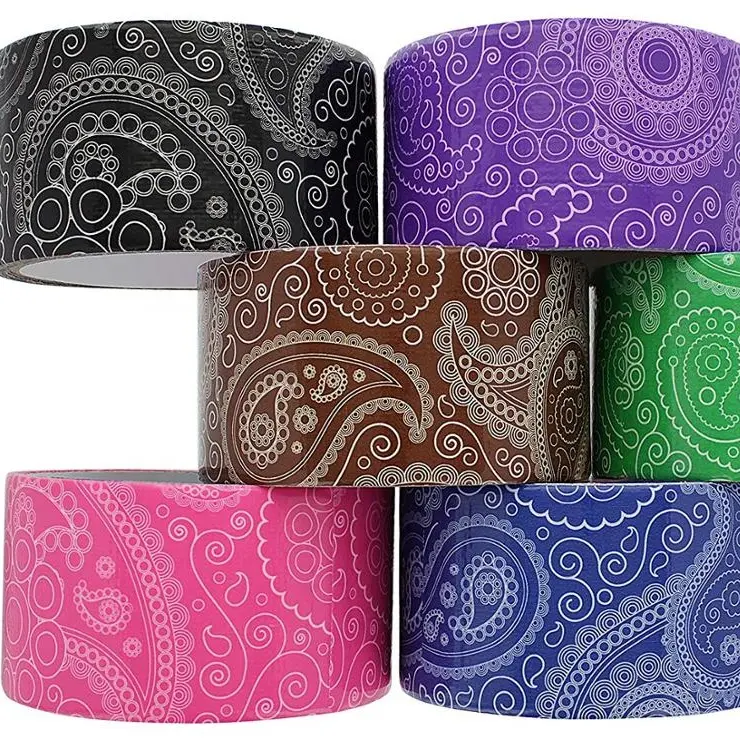 Paisley series heavy duty duct tape i assorted colors pack of 6 rolls printed tapes for party decorations