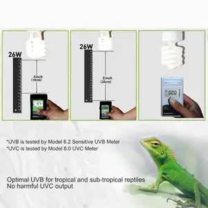 Tubes fluorescents uv pour reptile, lampe uva, ampoule pour tortue, 13/26W