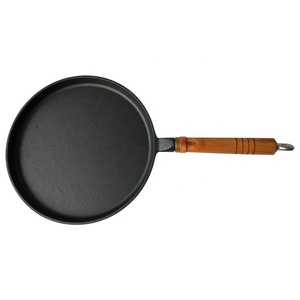 Sartén de hierro fundido con mango de madera, Popular - Product Image 1