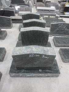 Moderna Lapide Verticale Economica in Granito e Monumento Realizzato in Verde per Cimitero Design Grafico Jinghuang American America CN;FUJ JH - Product Image 3