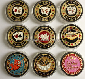 Protège-cartes de poker, jetons de poker en métal de haute qualité (fini plaqué or 24 carats), protecteur de cartes - Product Image 5
