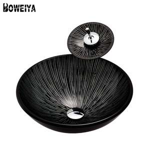 Best Price <strong>Long</strong> Service Life Black Glass <strong>Wash</strong> <strong>Basin</strong>